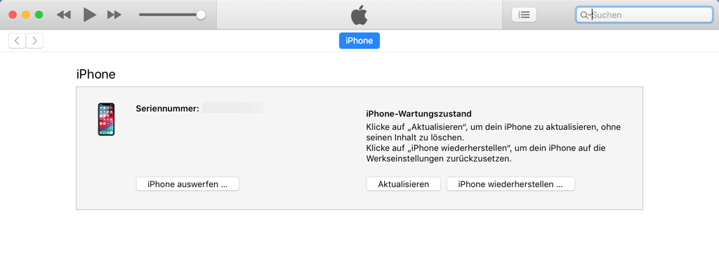 iPhone wiederherstellen iTunes