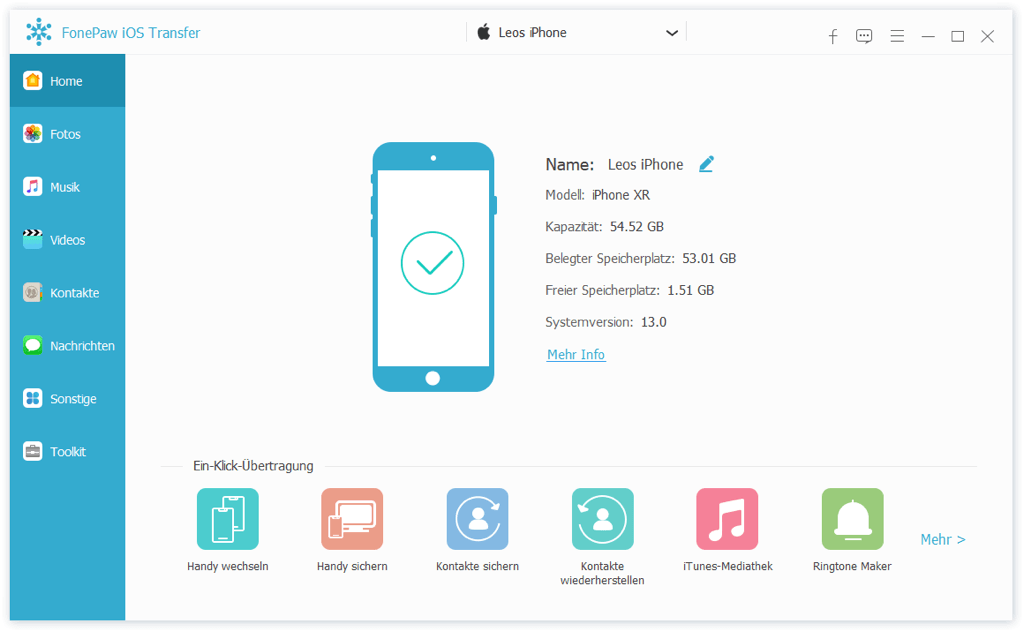 FonePaw iOS Datentransfer