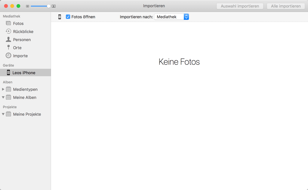 iPhone Fotos werden auf Mac nicht angezeigt