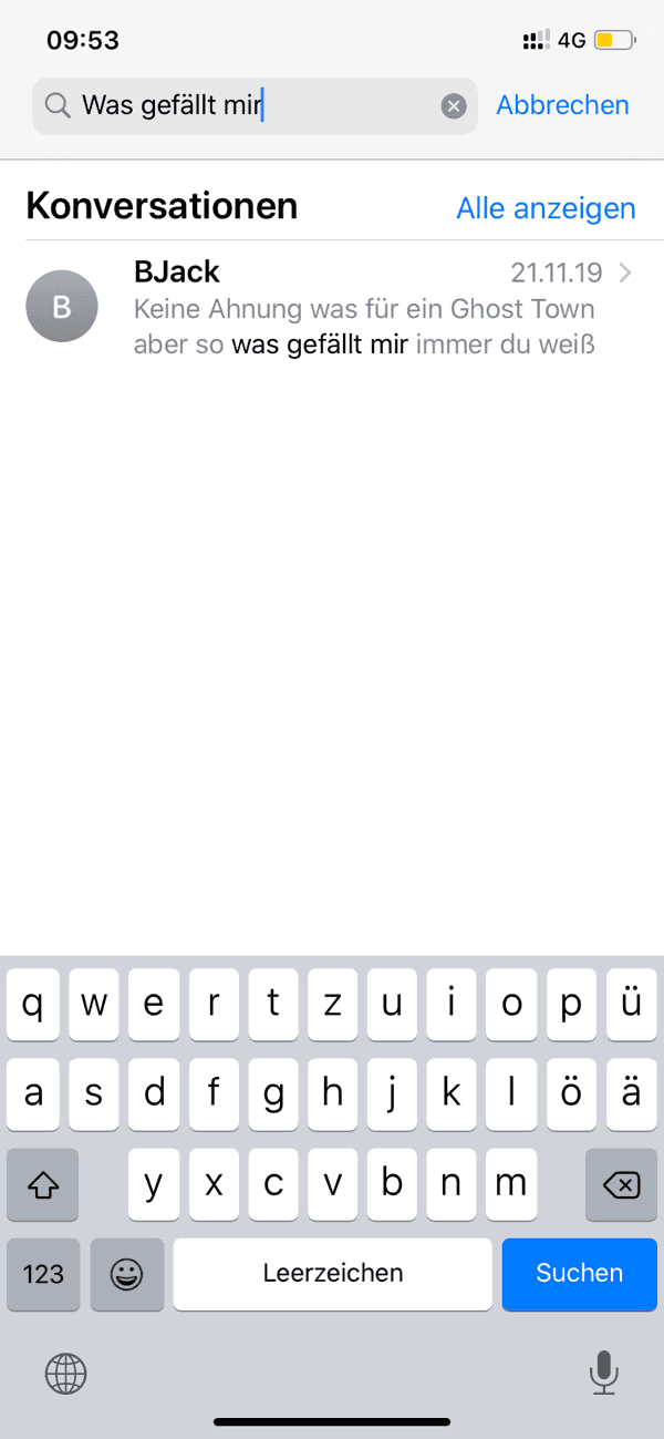 iPhone Nachrichten durchsuchen
