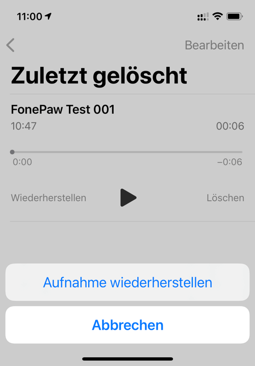 Sprachmemos wiederherstellen iPhone