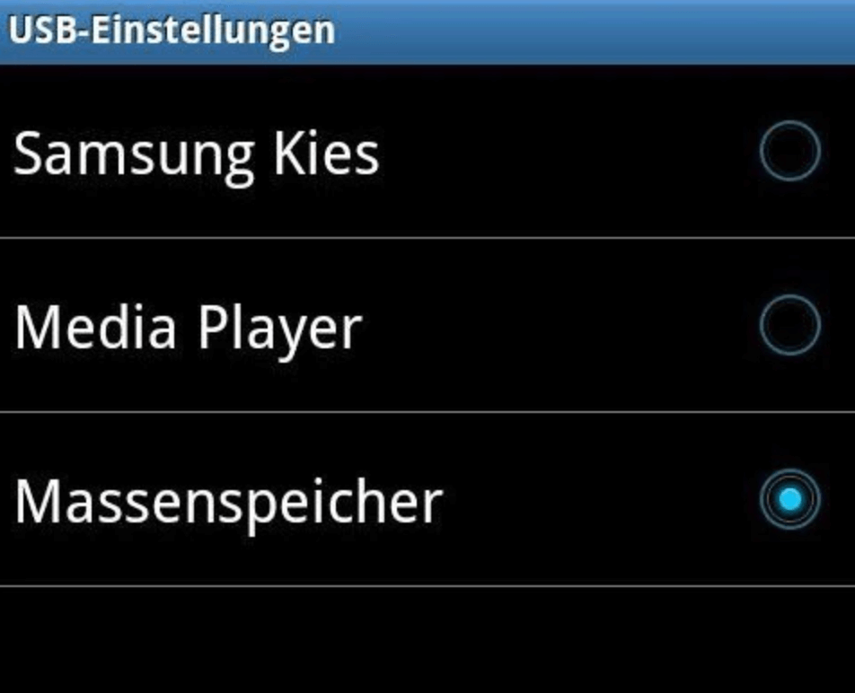 Android Handy als Massenspeicher verbinden