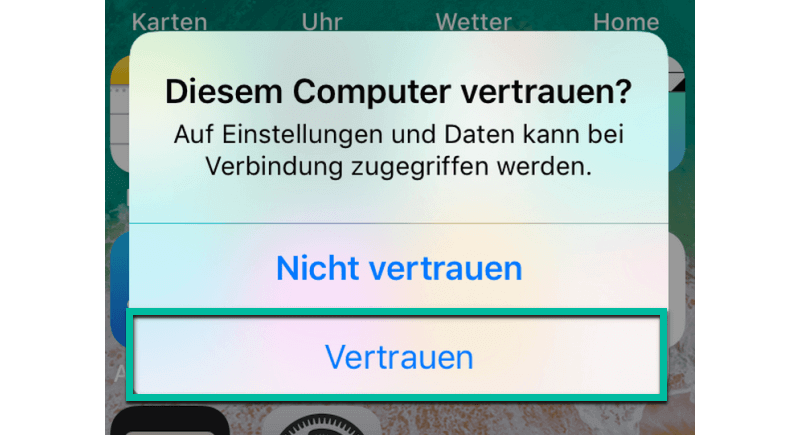 iPhone das Computer vertrauen