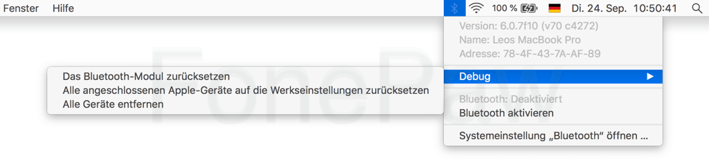 Mac Das Bluetooth-Modul zurücksetzen