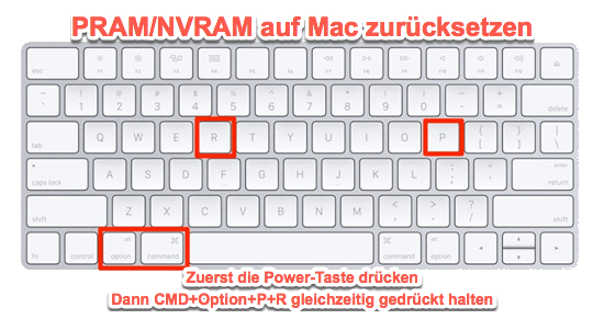 Mac PARM und NVRAM zurücksetzen