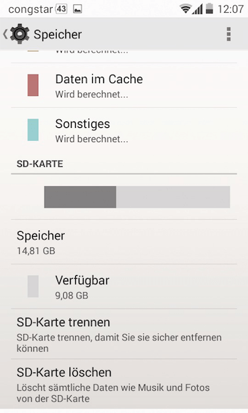 SD Karte trennen und wieder verbinden