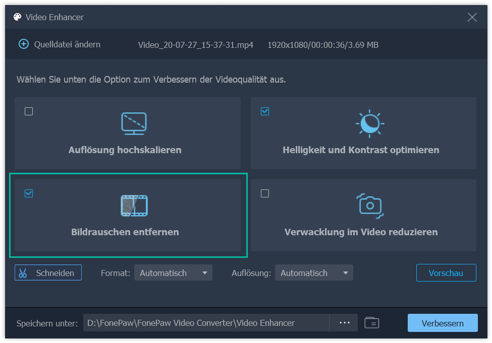 Bildrauschen entfernen