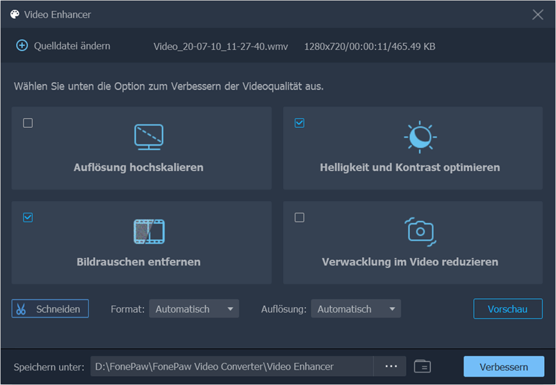 Video Enhancer für Video Optimierung