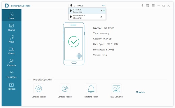 Connect LG and Samsung Phone