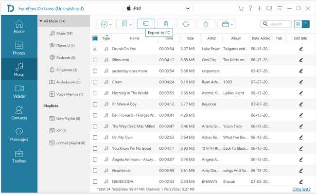 Transfer Music from iPad to Computer