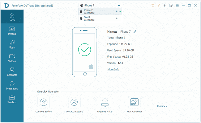 Connect Devices to Mobile Transfer