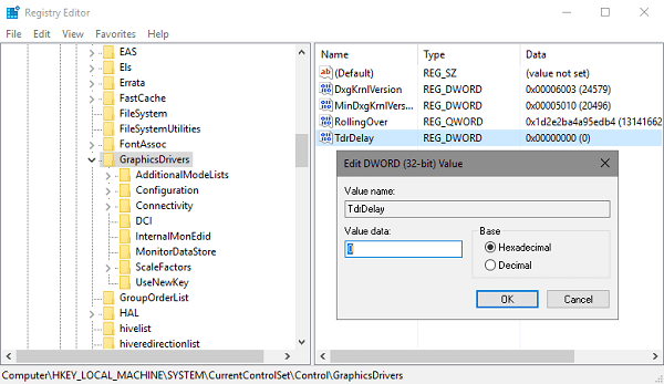 Adjust TdrDelay Value Date on 32-bit PC