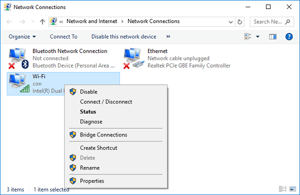 Disable Wi-Fi Network