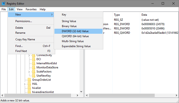 Windows Registry Add Value