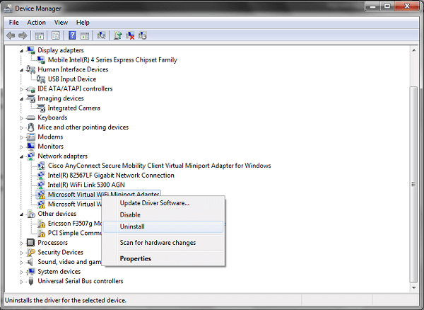 Scan for Hardware Changes