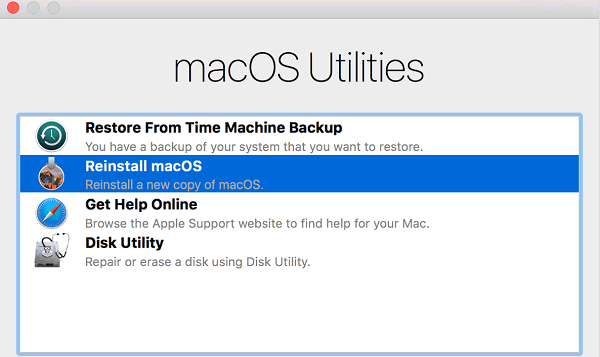 Reinstall macOS