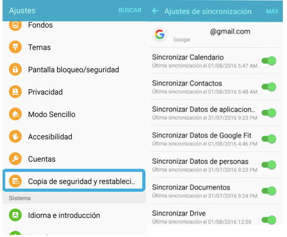 recuperar datos después de restablecimiento de Android con Google