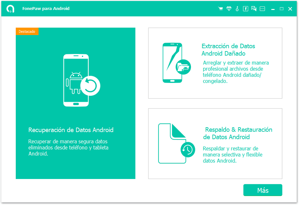 Abrir FonePaw Recuperación de Datos Android