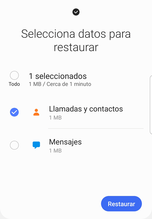 Restaurar llamadas y contacots desde copia de seguridad externa