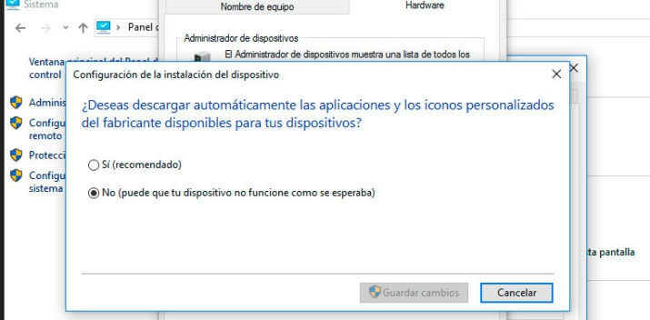 actualizar controladores en administrador de dispositivos