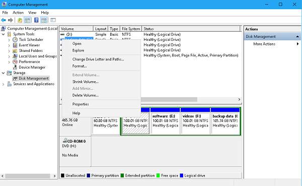 formatear un disco duro en Windows