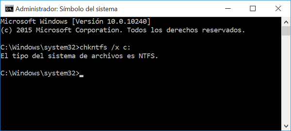 ejecutar el comando CHKDSK