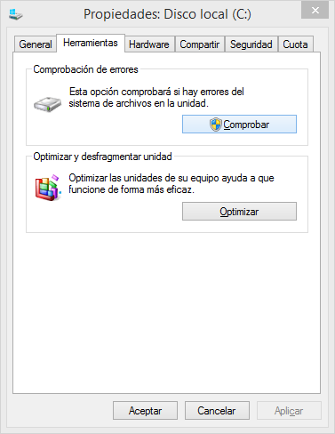 Verificar error con comprobación de errores