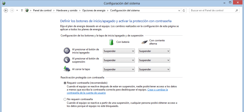 definir botones de inicio