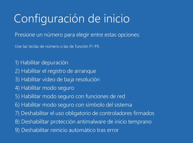 deshabilitar protección antimalware de inicio temprano