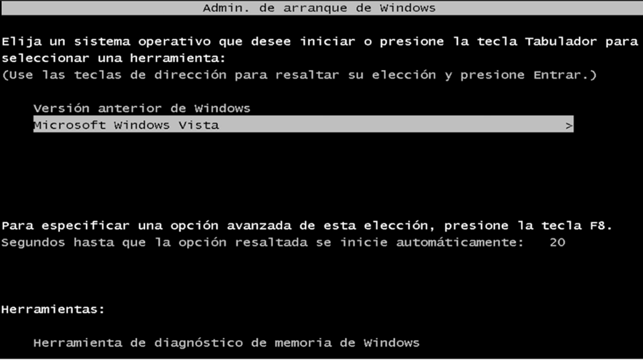 entrar en Administrador de arranque de Windows