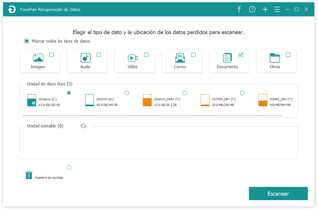 recuperar archivos en Windows