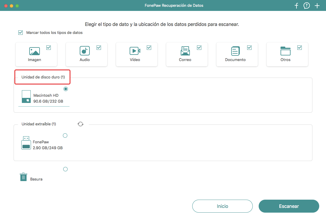 recuperar Word borrado con FonePaw Recuperación de Datos