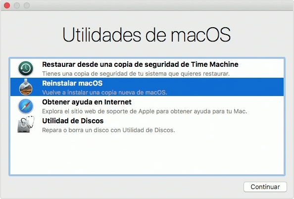 reinstalar macOS