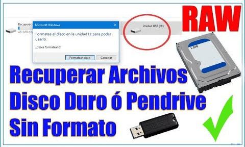 Reparar unidad RAW sin formatear