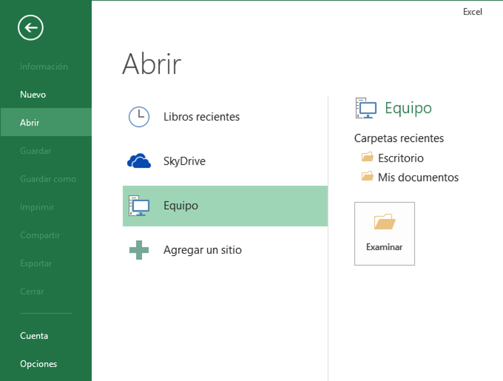 ver el archivo Excel en la computadora