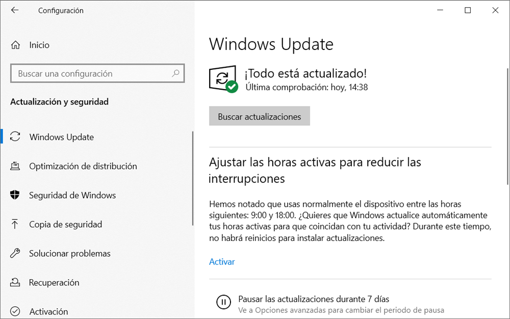 Buscar actualizaciones