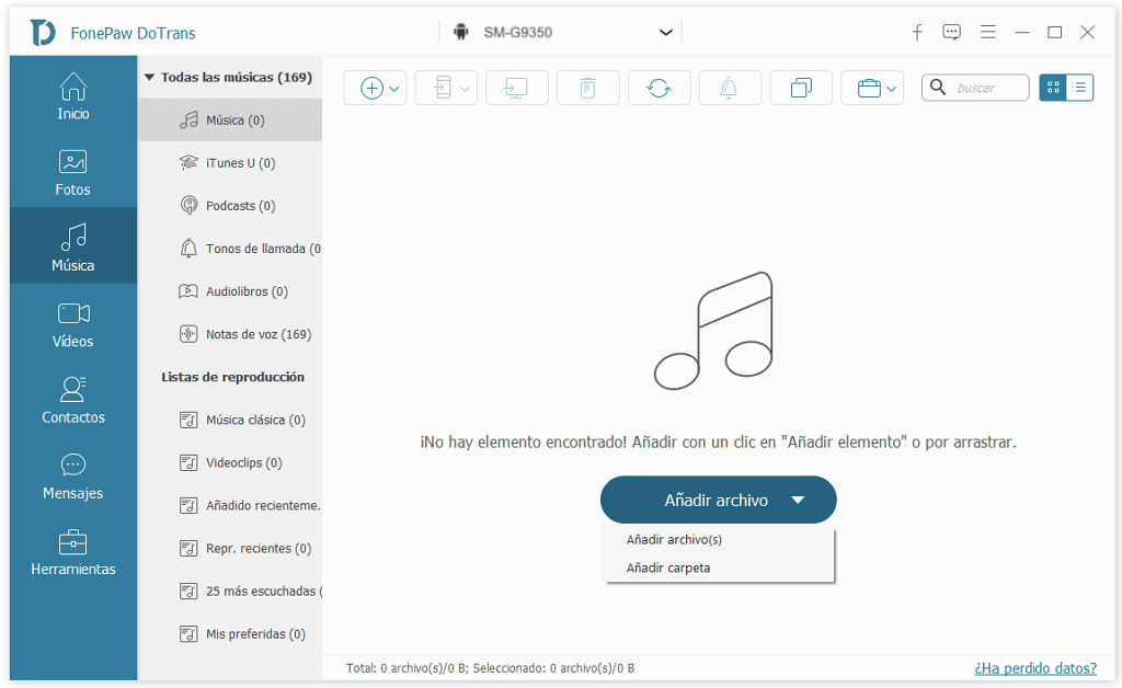Añadir música a Android desde PC