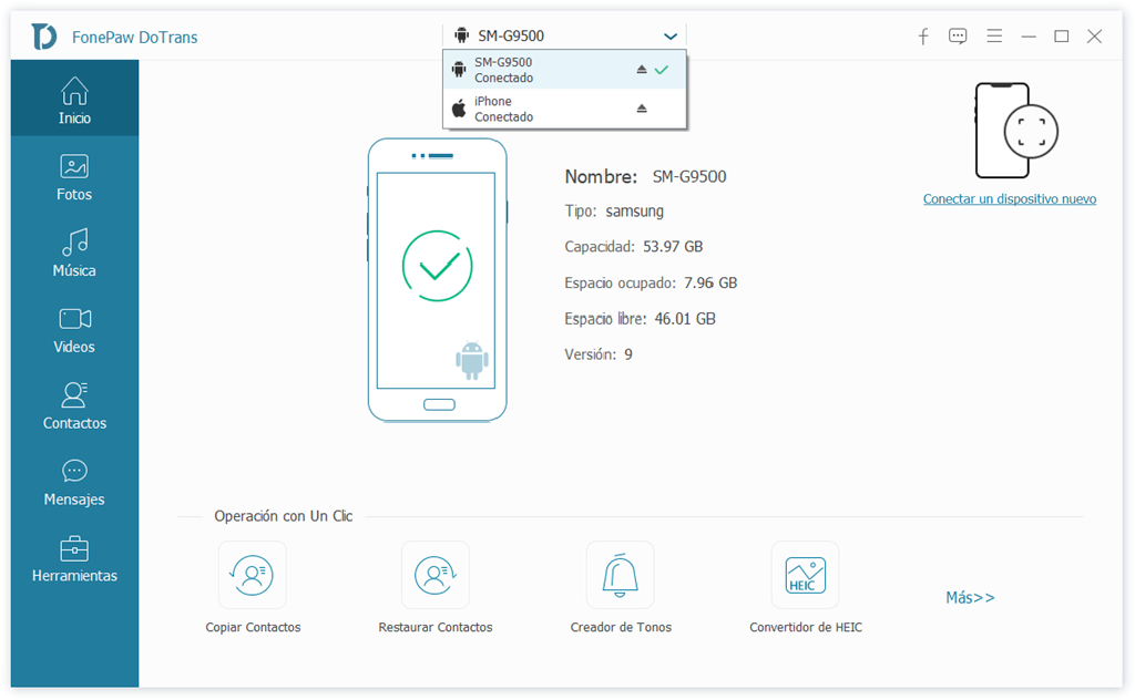 Conectar el iPhone a Android