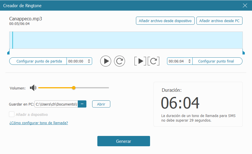 creador de ringtone