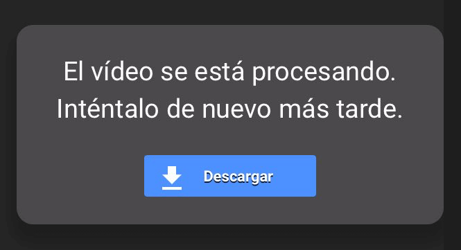 El vídeo se está procesando Google Drive