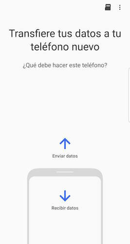 enviar o recibir datos de Samsung