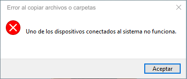 uno de los dispositivos conectados al sistema no funciona