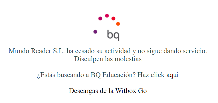 Página oficial de BQ