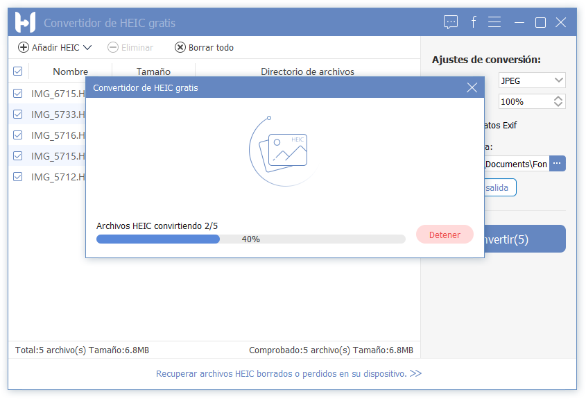 Convertir archivos HEIC