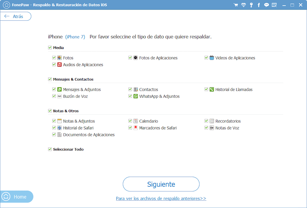 Seleccionar datos deseados