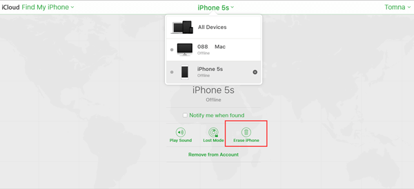 Borrar iPhone