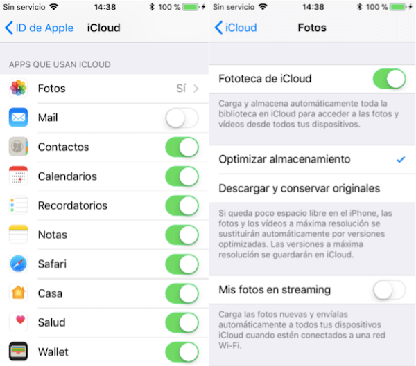 Exportar fotos de iCloud