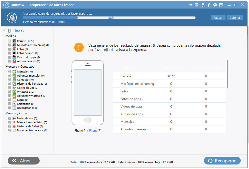 Analizar copia de seguridad 