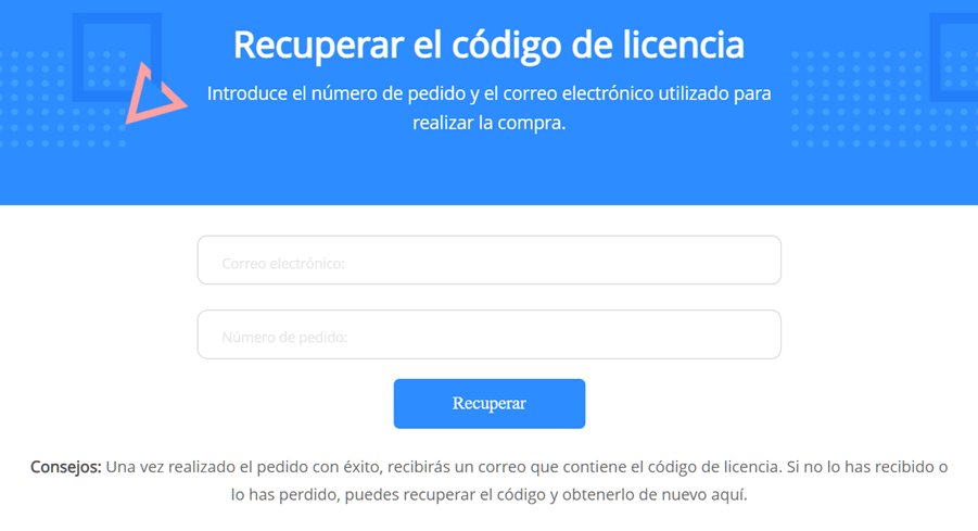 Recuperar el código de registro