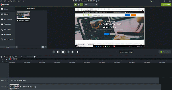 Camtasia Grabador de Pantalla